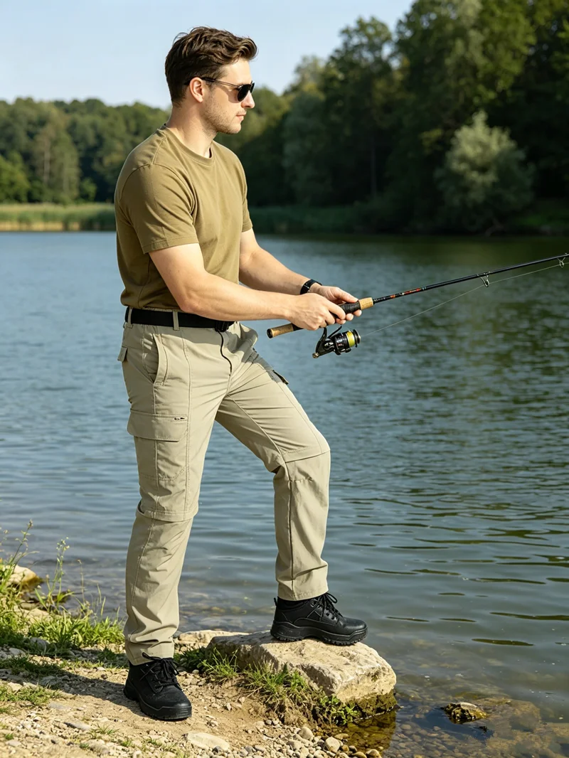 2026 2 in 1 Detachable Tactical Cargo Pants Men Quick Dry Multi Pockets Summer Outdoor Hiking Working Trousers Two Ways Wear