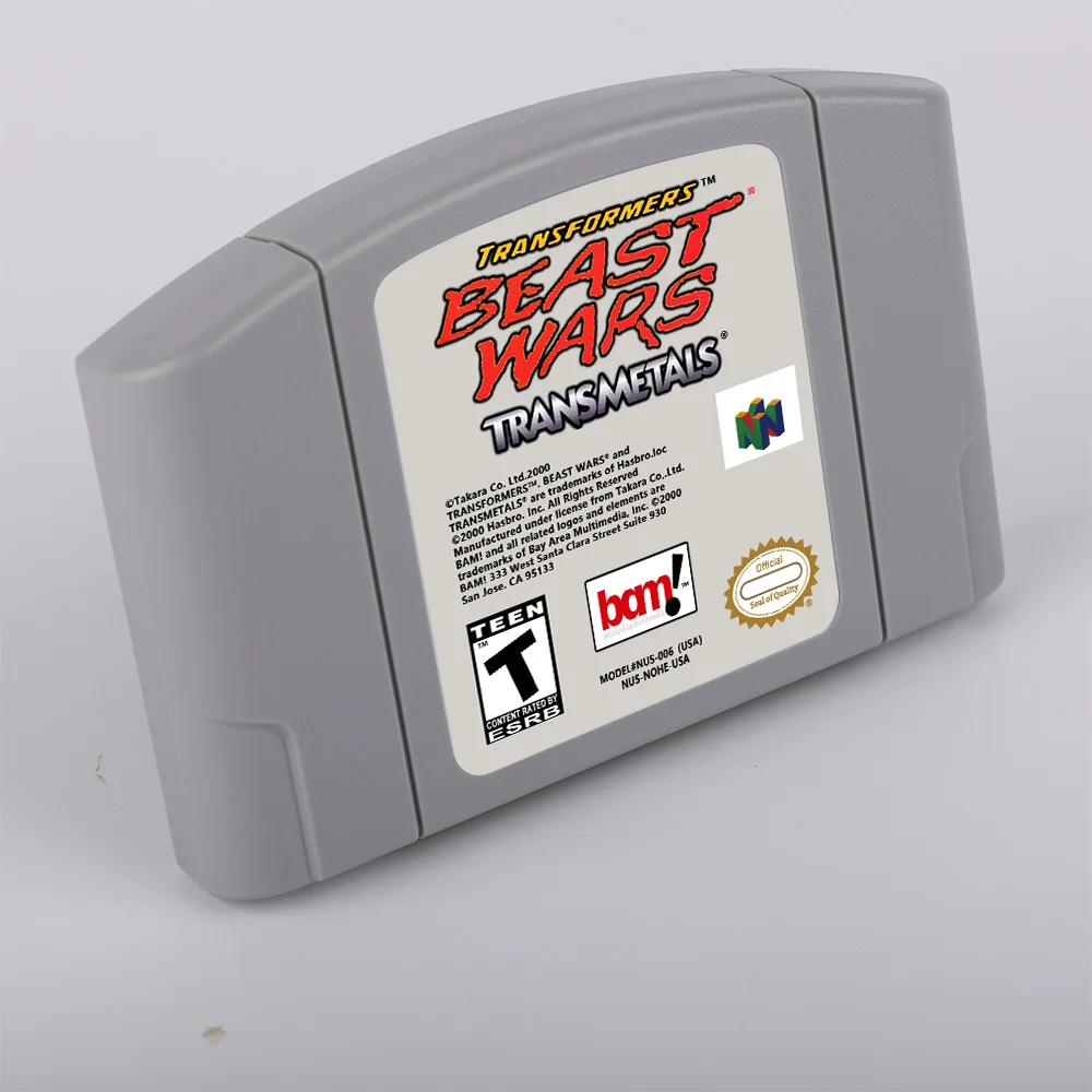 Beast Wars Transmetal N64 USA/EUR الإصدار 64 بت ألعاب الفيديو خرطوشة هواية جمع الهدايا اللعب