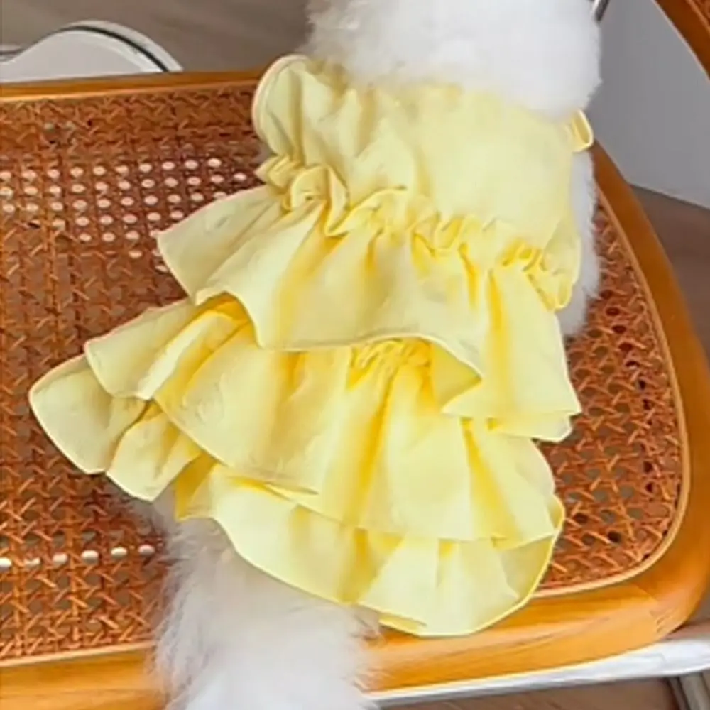 

Comfortable Cute Pet Love Strap Cake Skirt Breathable Thin Design Pet Summer Clothes Soft Dog Vest Spring/Summer