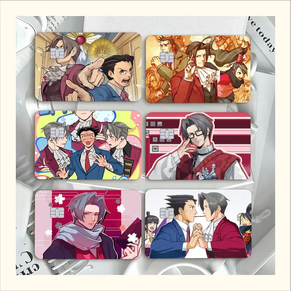 Film de protection étanche COOL A-Ace Attorney Miles Edgeworth pour cartes de crédit, autocollants pour cartes de débit, cartes bancaires et cartes de transport