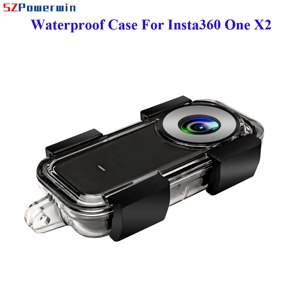 SZPowerwin 30 M กันน้ําสําหรับ Insta360 One X2 กล้องดําน้ําใต้น้ําเปลือกป้องกันสกรูอะแดปเตอร์ MOUNT