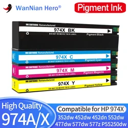 Compatible for HP 974A 974X Pigment ink cartridge 974A PageWide 352dw 377dw 452dw 477dw 552dw 577dw P55250dw P57750dw Printer