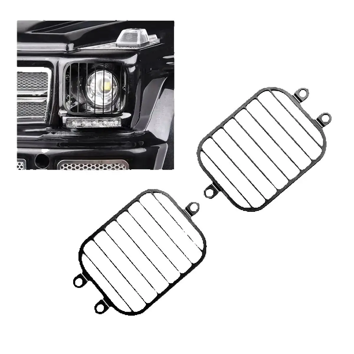 

1 пара радиоуправляемой модели автомобиля, абажур для TRX-6 G63 G500, RC гусеничный автомобиль, защитная решетка для фар, крышка