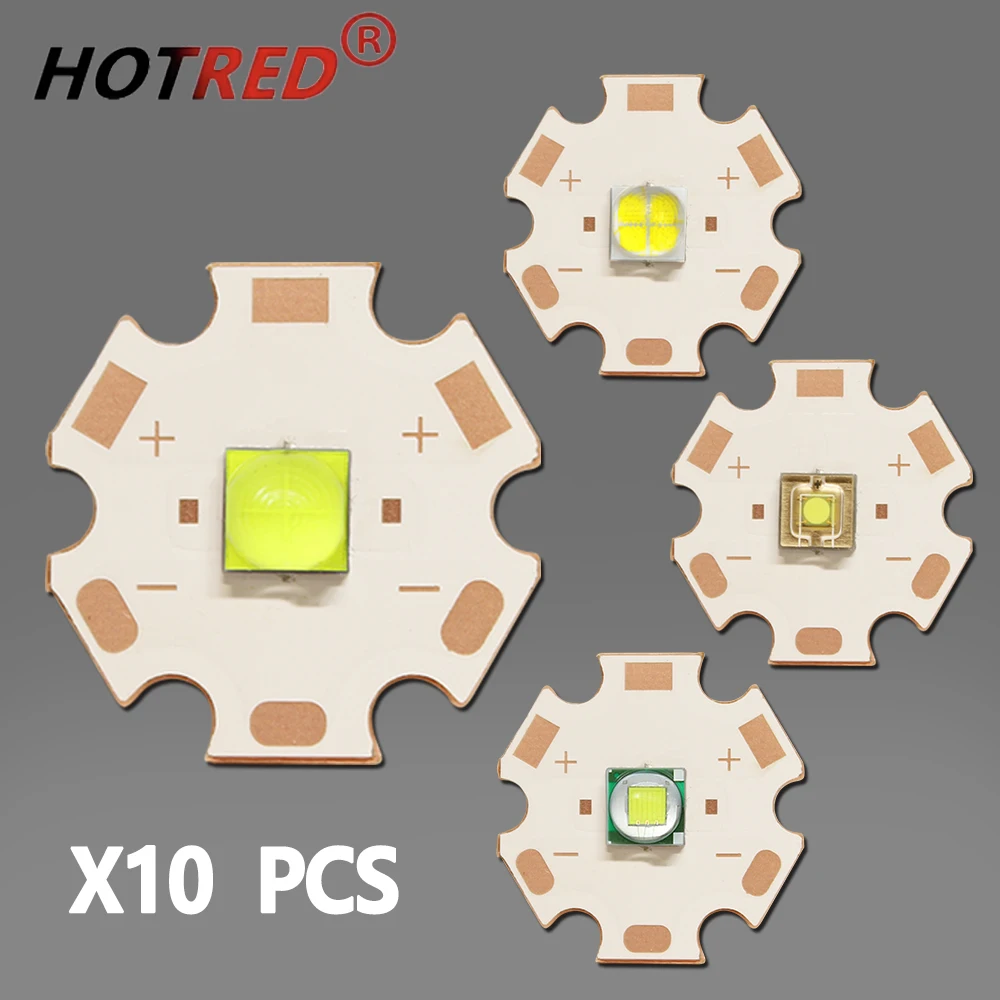 10pcs DC3V/6V/12V 5W 8W 10W 18W20W LED 5050 T6 XML2 XHP50 7070 XHP70 COB Strong Laser Light Long-Range Beads For Flashlight Part