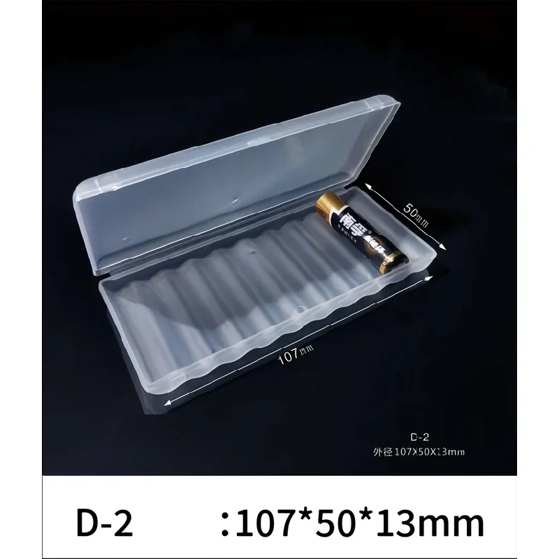 White Portable Waterproof Battery Storage Box, Hard Plastic Multi-Slot Travel Case for AA AAA 18650 Li-ion Button Cell Batteries image 4