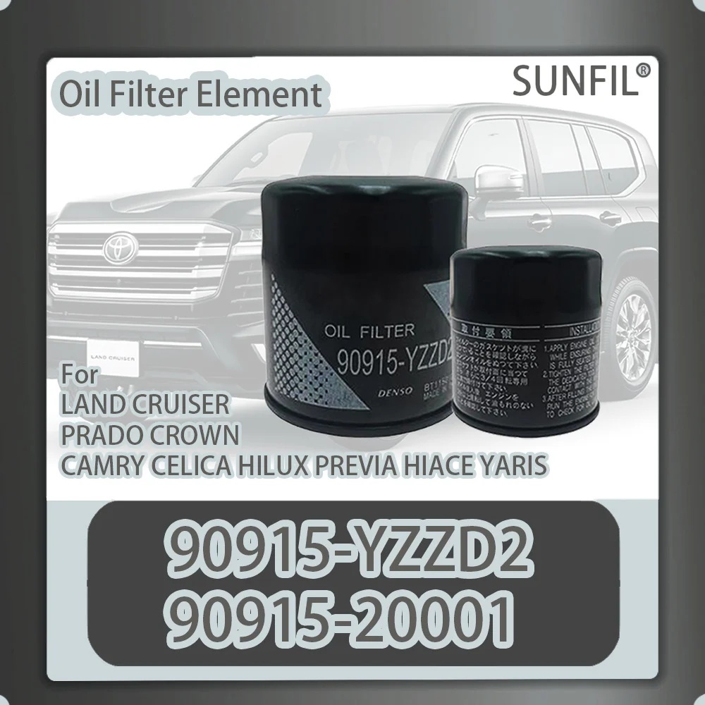 

Oil Filter Element 90915-YZZD2 90915-20001 For LAND CRUISER PRADO CROWN CAMRY CELICA HILUX PREVIA HIACE YARIS AURIS 4RUNNER