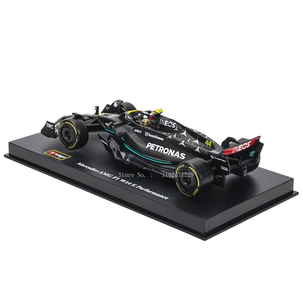 Bburago 1:43 Mercedes-AMG Team 2023 C43 W14 44# Hamilton 63# Russell alloy car model toy series collection gift