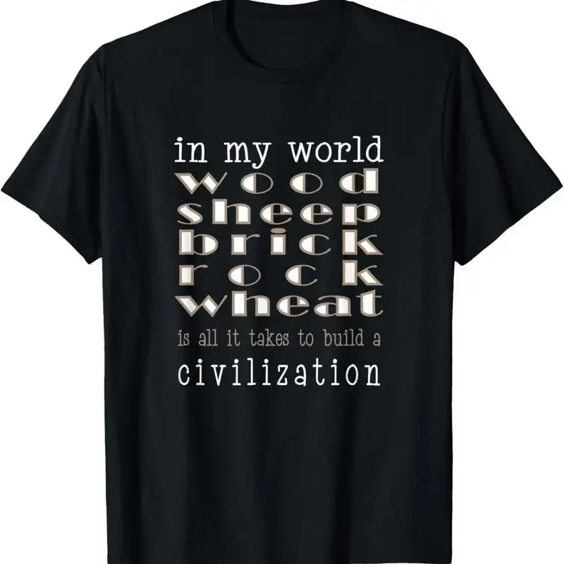 Funny Boardgame Settlers Wheat Sheep Brick Rock Civilization T Shirt