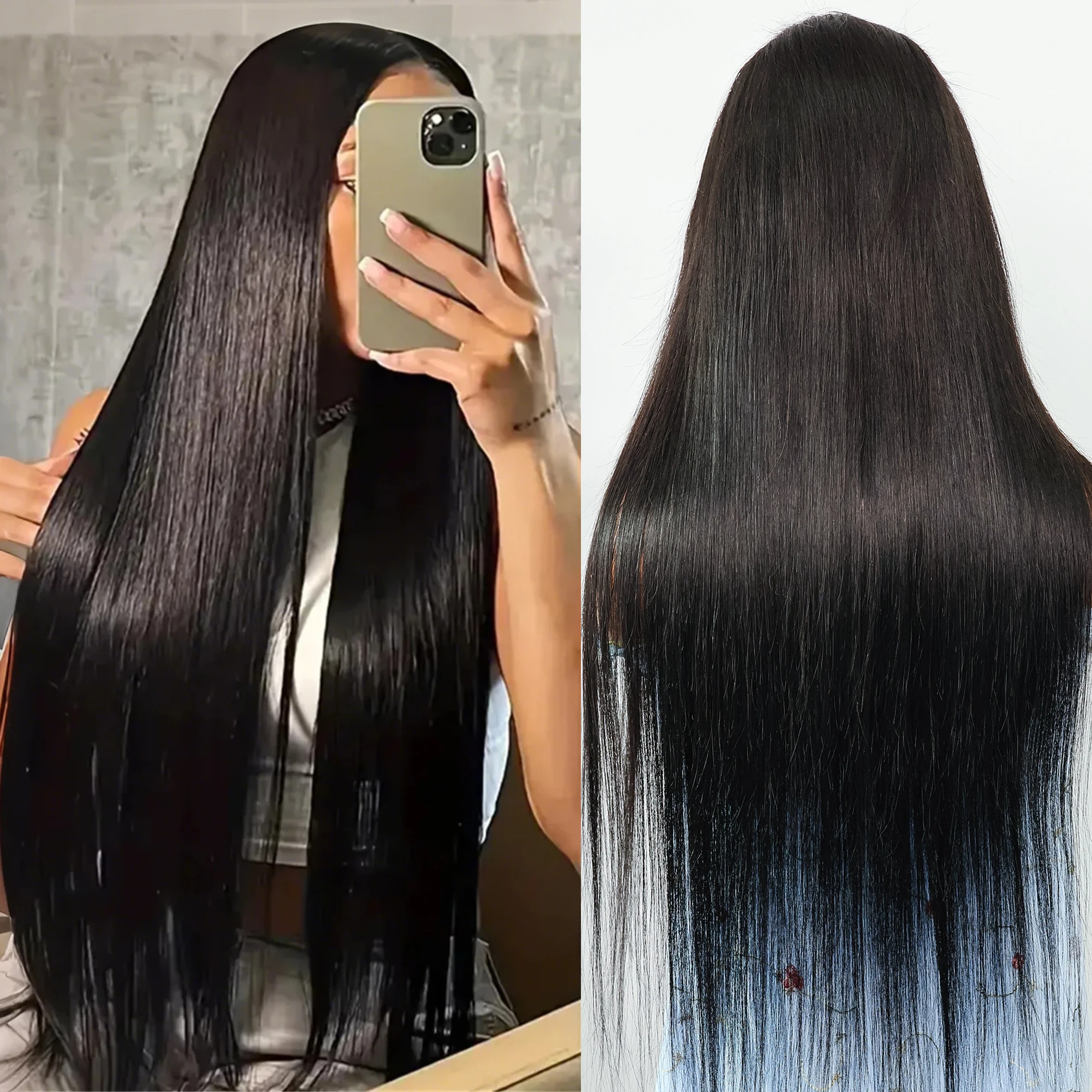 30 34 Inch Bone Straight 13x6 HD Transparent Lace Frontal Wigs Preplucked 13x4 Lace Front Human Hair Wig For Women 200% Density