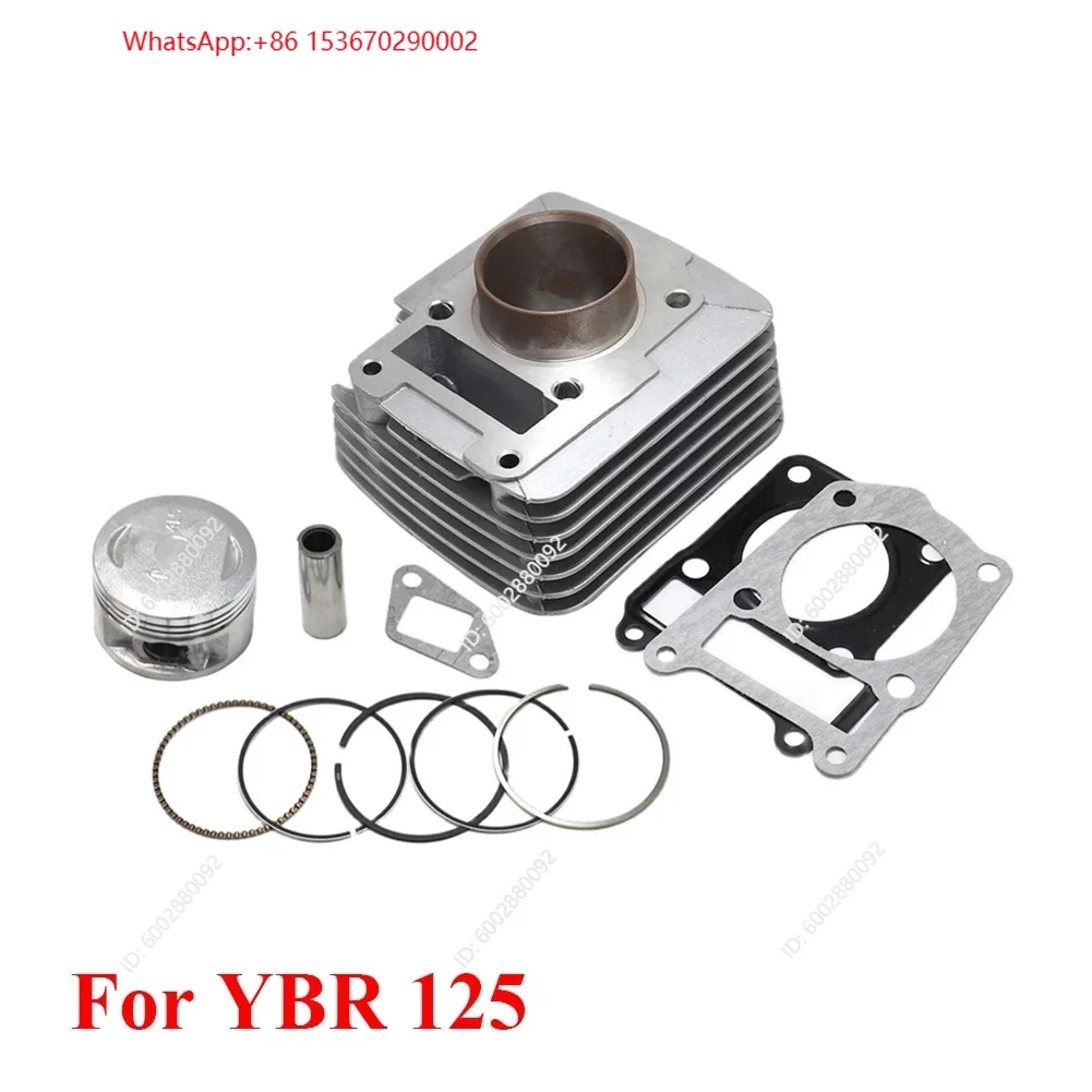 Motorcycle Cylinder Kit Piston Ring Gaskets Complete for YBR125 JYM125 XTZ125 JS125 of Motorbike Engine Original Fit Parts