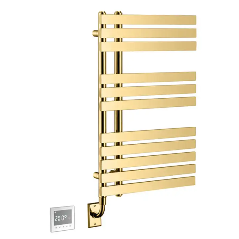 

Electric Heated Towel Rack Radiator Gold Hot Towel Warmer for Bathroom