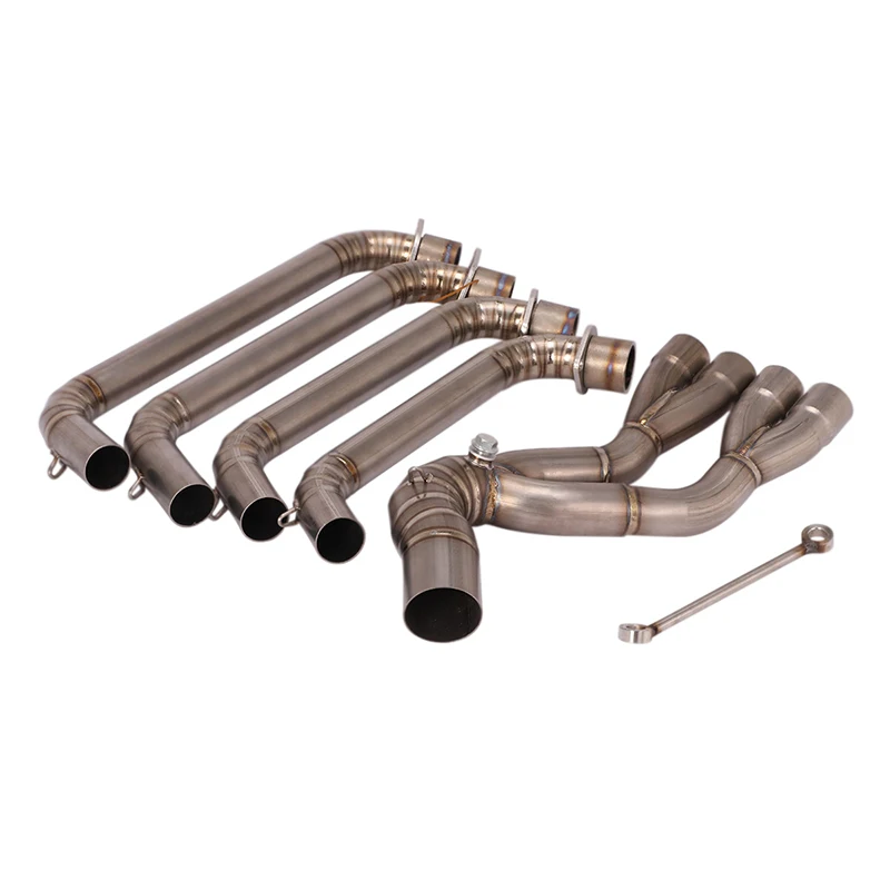 Titanium Alloy Motorcycle Exhaust Modify Escape Front Middle Link Pipe For HONDA CB650R CB650F CBR650R CBR650F 2014 - 2022 2023