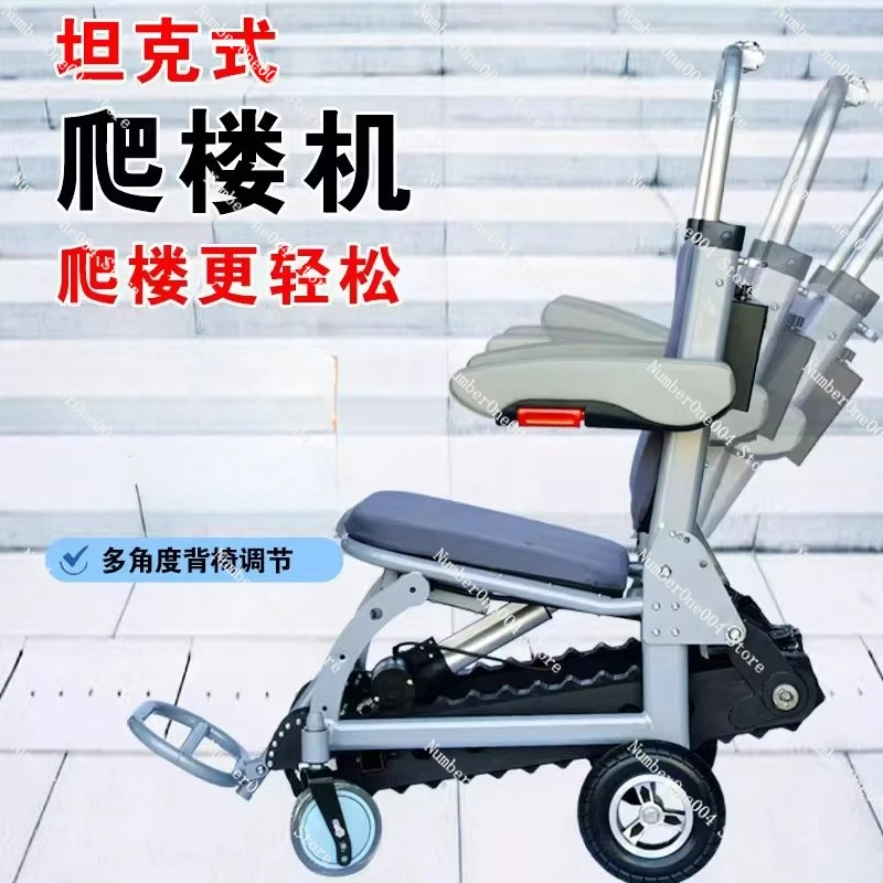

Climbing Wheelchair Foldable Portable Stairs Climbing Wheelchair Carrier Aid for People Transport