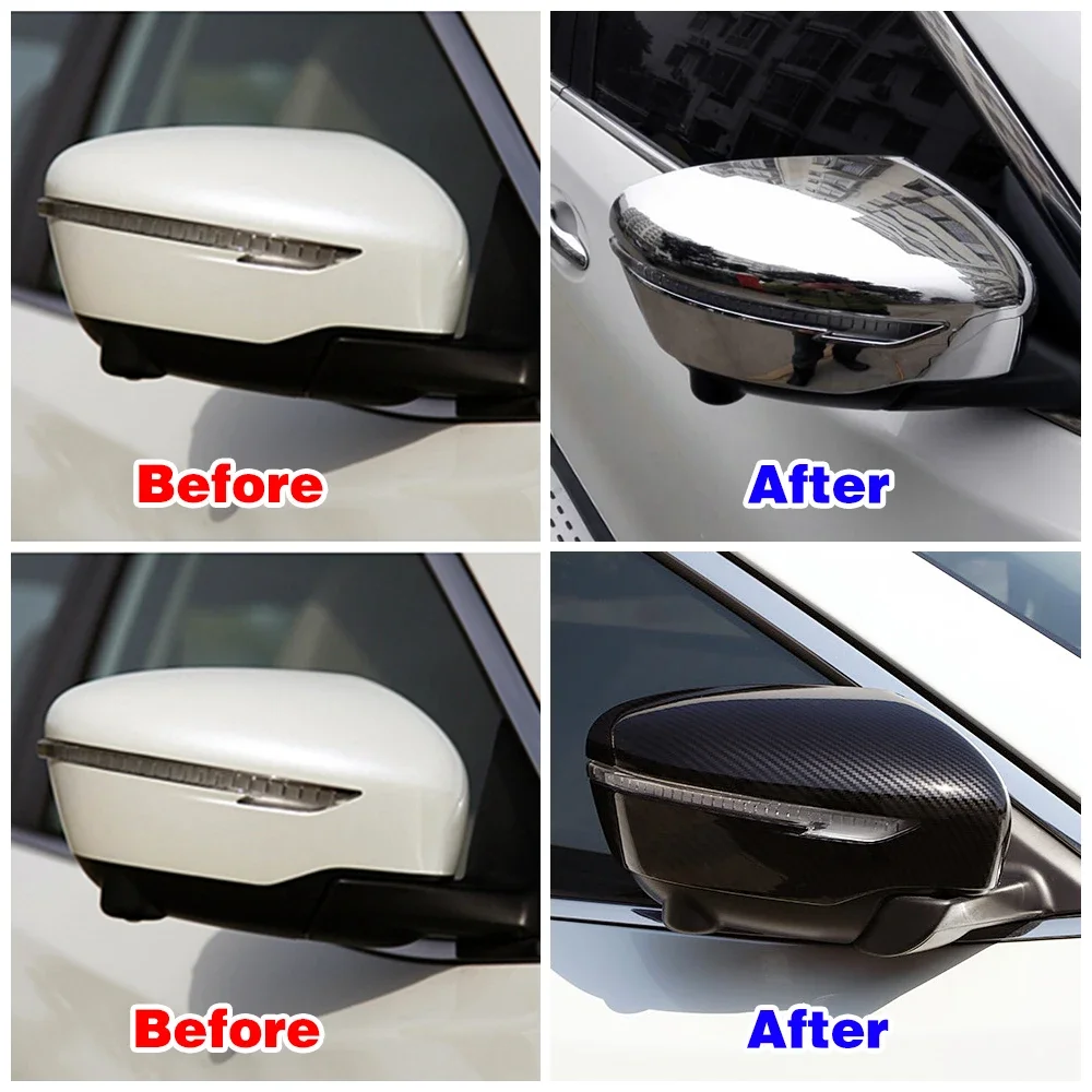 For Nissan Qashqai J11 X-trail X Trail T32 2014 2020 Car Exterior Part Color Refit Side Rearview Mirror Cover Trim Anti Scratch