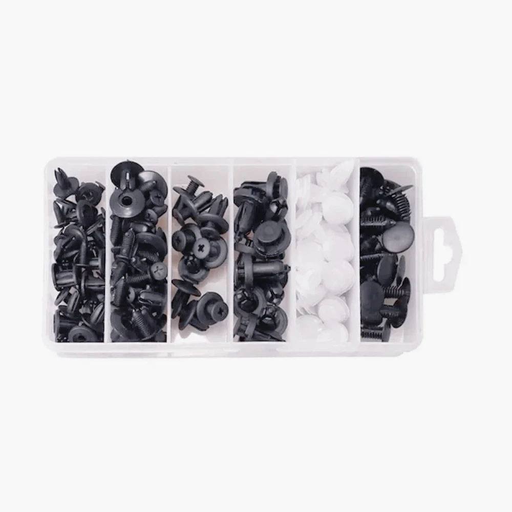 ZC-100pcs Mixed Auto Fastener Clip Car Body Push Retainer Pin Rivet Bumper Door Trim Panel Retainer Fastener Kit Car Accessories
