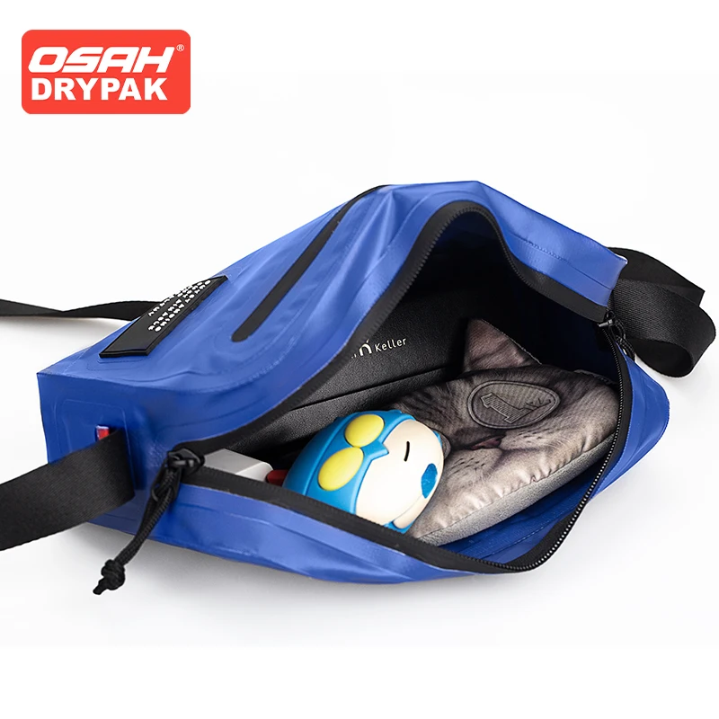 OSAH Minimalist Fashion Waist Shoulder Bag Large Capacity Swimming Makeup Fitness Bag Waterproof PVC Material Outdoor Travel Bag