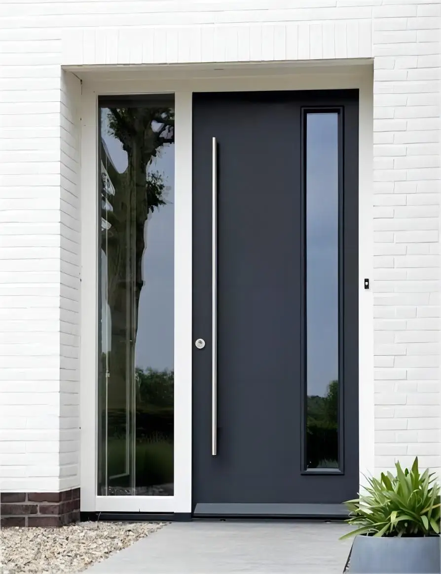 Sixinalu Sliding Doors For Home Office Exterior Entry Front Doors Aluminum Alloy Household Front Main Door Custom Entrance Door