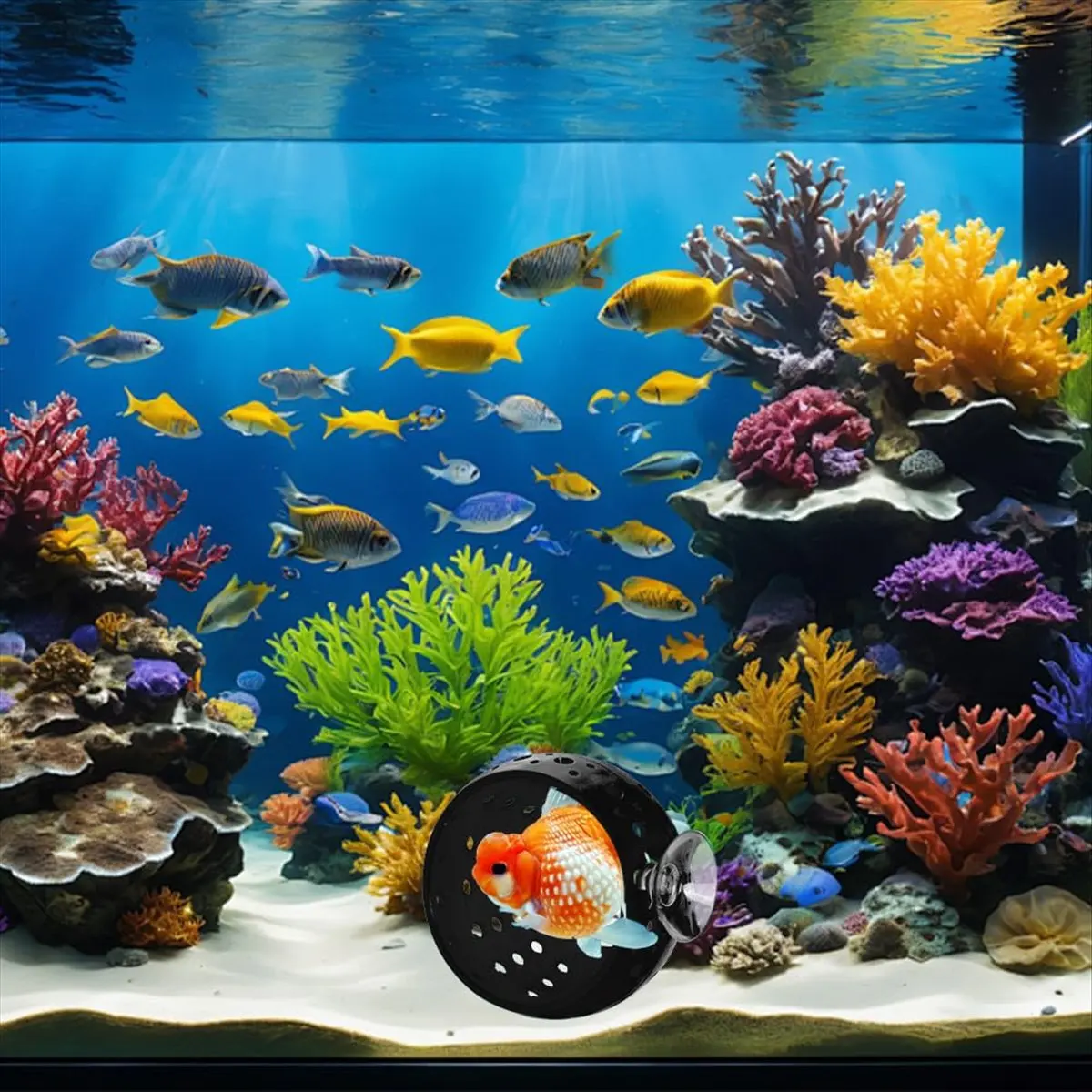 AA83 Aquarium BettaFish Hideout - Fish Tank Tunnel with Suction Cup Shrimp Cave Aquarium Decor Fish Tank Accessories