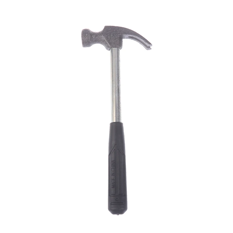 1PC 17.5cm Multifunction Mini Iron Hammer Rubber Non-slip Handle Claw Hammers Straight Rip Claw Hammer Special Hammer Tool