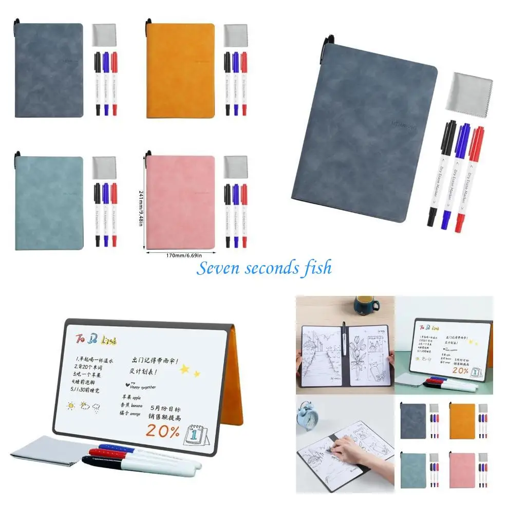 L74B Meja Kecil Menghapus Papan Besar Papan Besar Double-Side Whiterboard Notebook