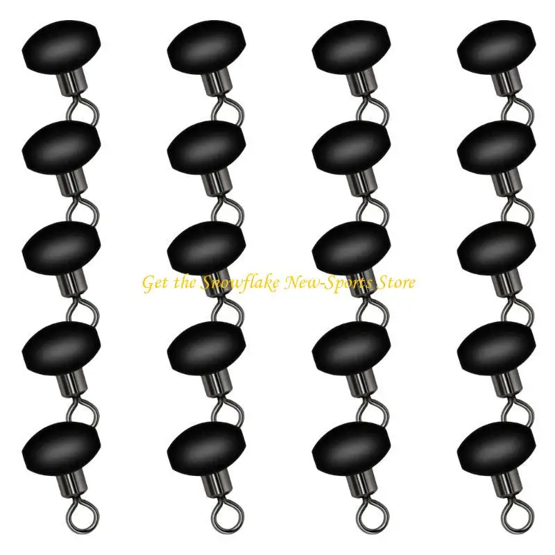 E56D Fishing Terminals Tackle Crosses Line Swivels Bead T Swivels Connector Set