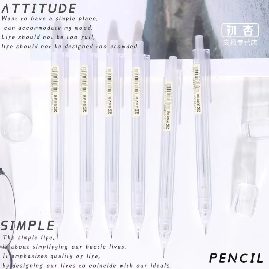 

1pcs 0.5mm Simple Automatic Pencil Student Press Type Movable Mechanical Pencil School Supplies Stationery