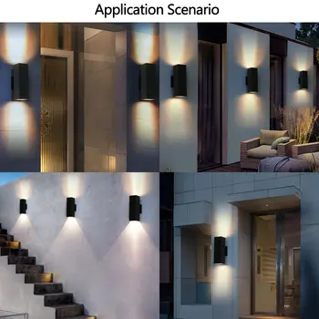 2個裝戶外壁燈 IP65 防水 上下可調 GU10 燈泡 壁燈 黑色鋁製外牆燈(美國現貨) 6 最佳銷售 戶外壁燈 - №2