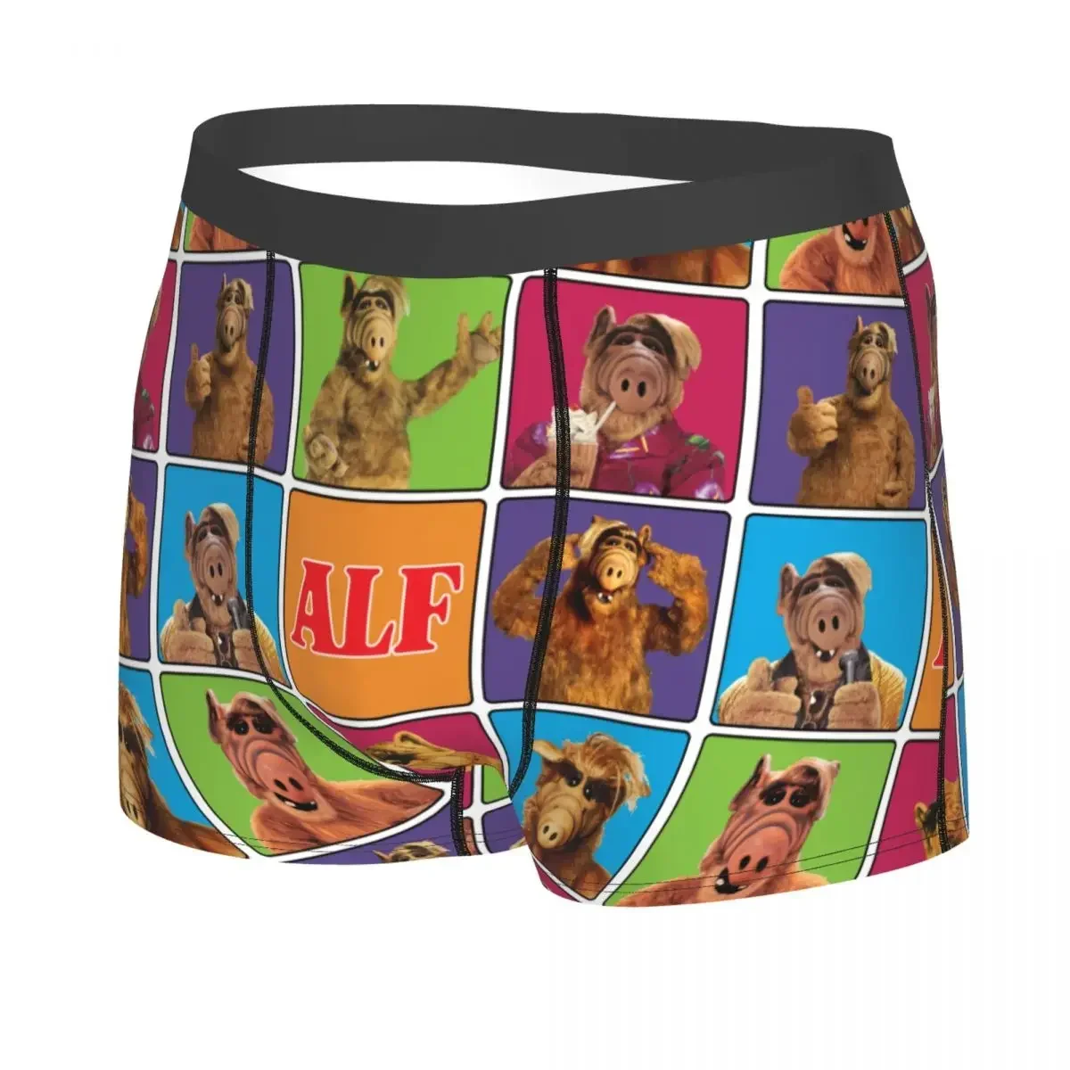 Alien Life Form ALF Meme Collage Underwear Male Print Custom Sci Fi TV Show Boxer Shorts Panties Briefs Breathable Underpants