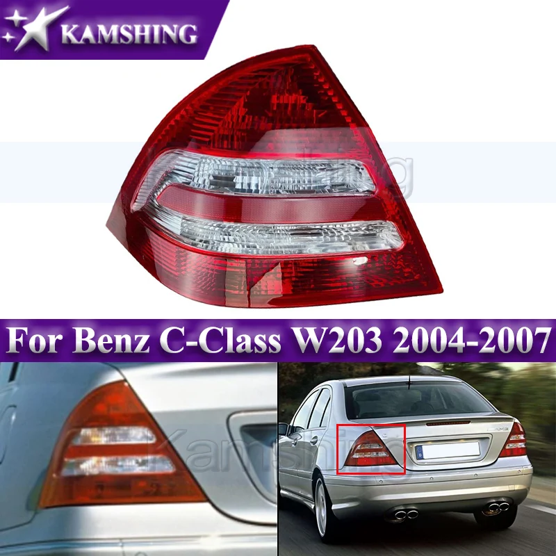 

Kamshing Rear Bumper Taillight For Benz C-Class W203 2004-2007 Taillamp Tail Light Rear Brake Light Warning Lamp