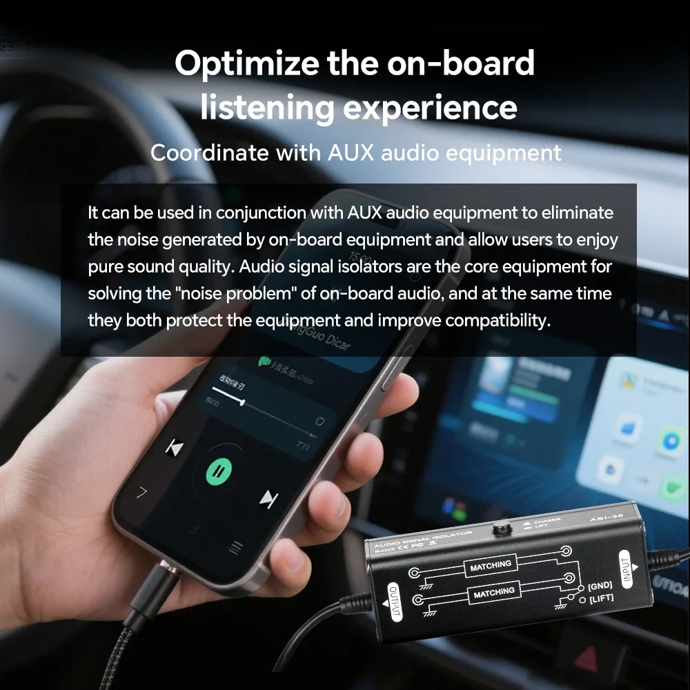 المحمولة 3.5 مللي متر aux الأرض حلقة المعزل المهنية هوم مزيل الصوت إشارة المعزل مرشح الضوضاء الملحقات الموسيقية