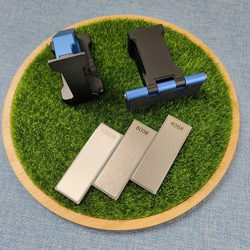 

2025 Newest Adjustable Portable Rolling Knife Sharpener Kit 10°-40° Adjustable Angles Removable Diamond Plates 400# 800# 1000#