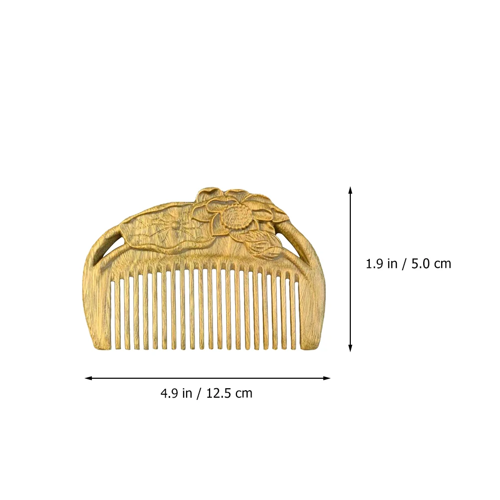 

2pcs Combs Natural Wood Massage Scalp Anti static Hair Combs Women Hairdressing Tools Smooth Tight Tooth Promote