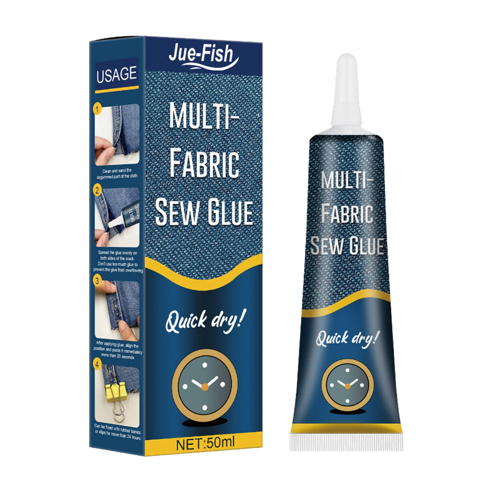50ml Fabric Repair Glue Strong Bonding Adhesive for Clothes Shoes Jeans Insoles Patching DIY Clothing Maintenance Durable