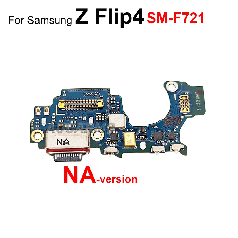 Aocarmo لسامسونج غالاكسي Z Flip4 Flip3 Z Flip 3 4 SM- F721 F711 USB شحن حوض شاحن ميناء فليكس قطع غيار الكابل