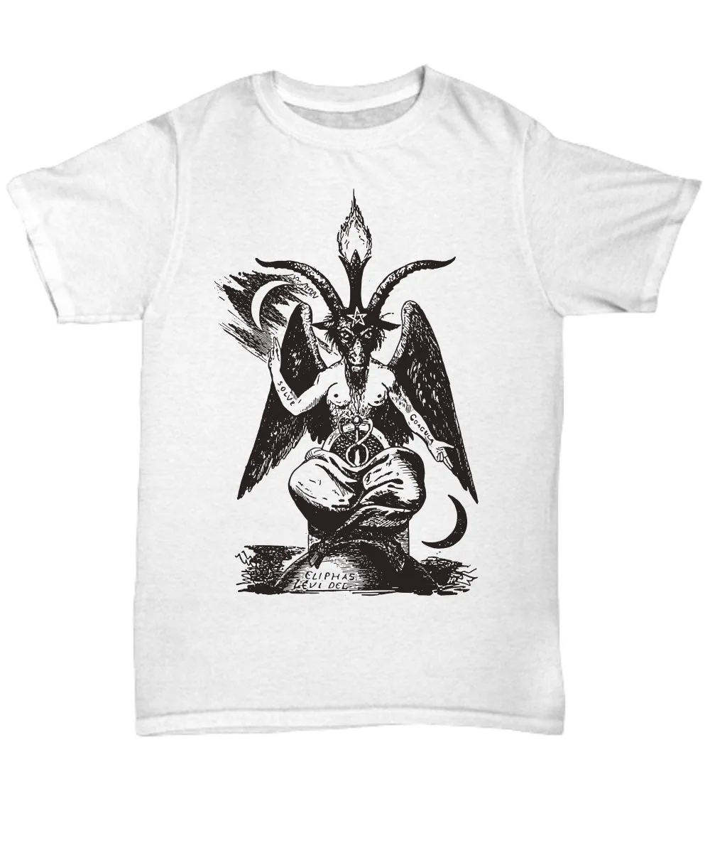 Esoteric shirt - Baphomet symbol Solve et Coagula motto - Occult Goat head tee