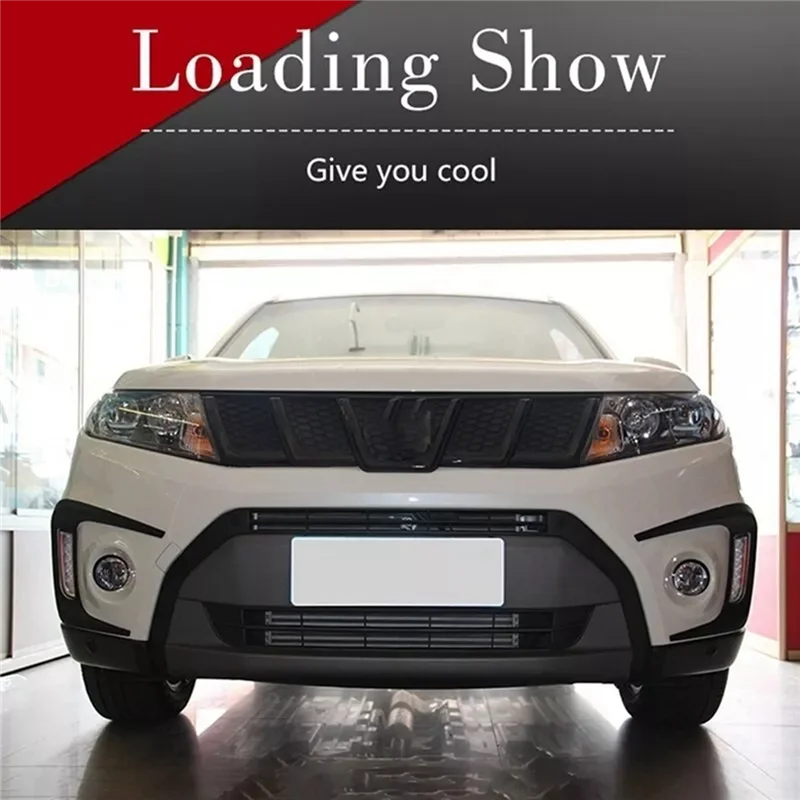 

AC34-Car Front Fog Light Fog Lamp Cover Garnish Strip Eyebrow Cover Trim For Suzuki Vitara 2016-2020