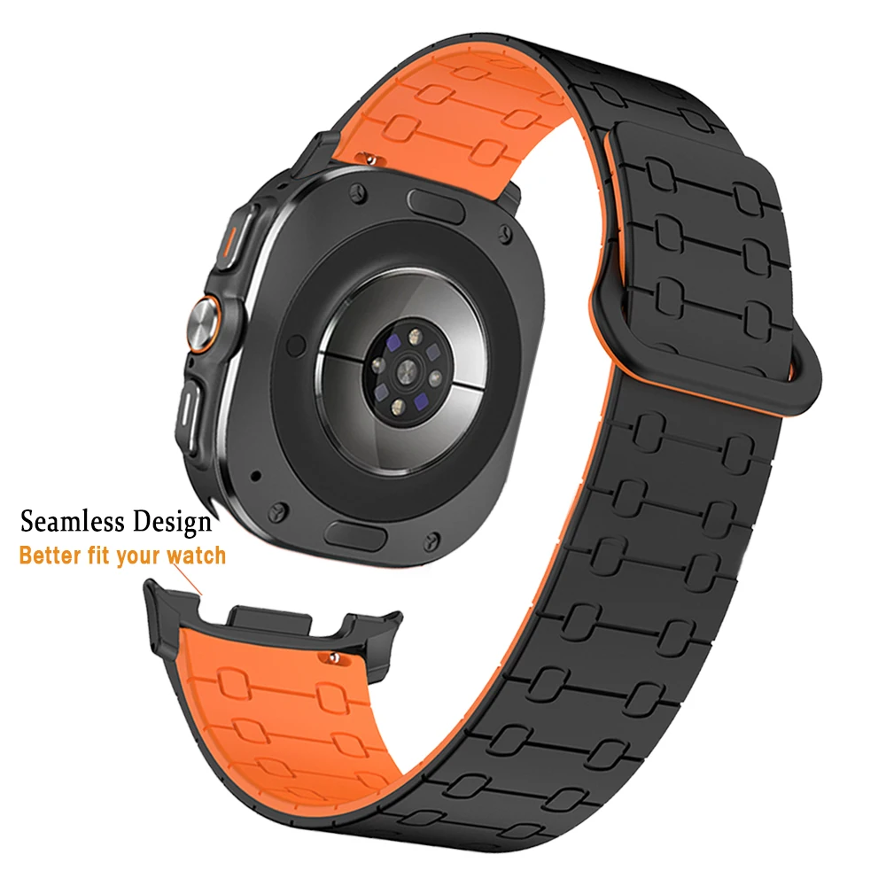 لساعة سامسونج جالاكسي 8 حزام معصم سيليكون مغناطيسي لساعة سامسونج جالاكسي 8 40 44 مللي متر/8 كلاسيكي 46 مللي متر سوار بدون فجوات