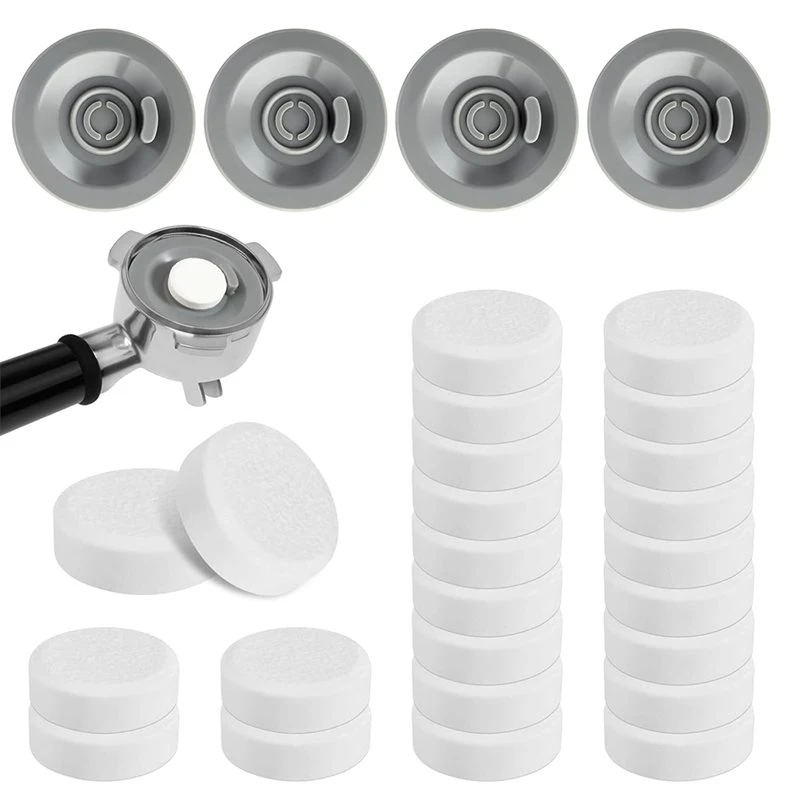24 Clean Tabs & 4 54Mm Backflush Discs, Esp Filter Kit For Breville-AT30