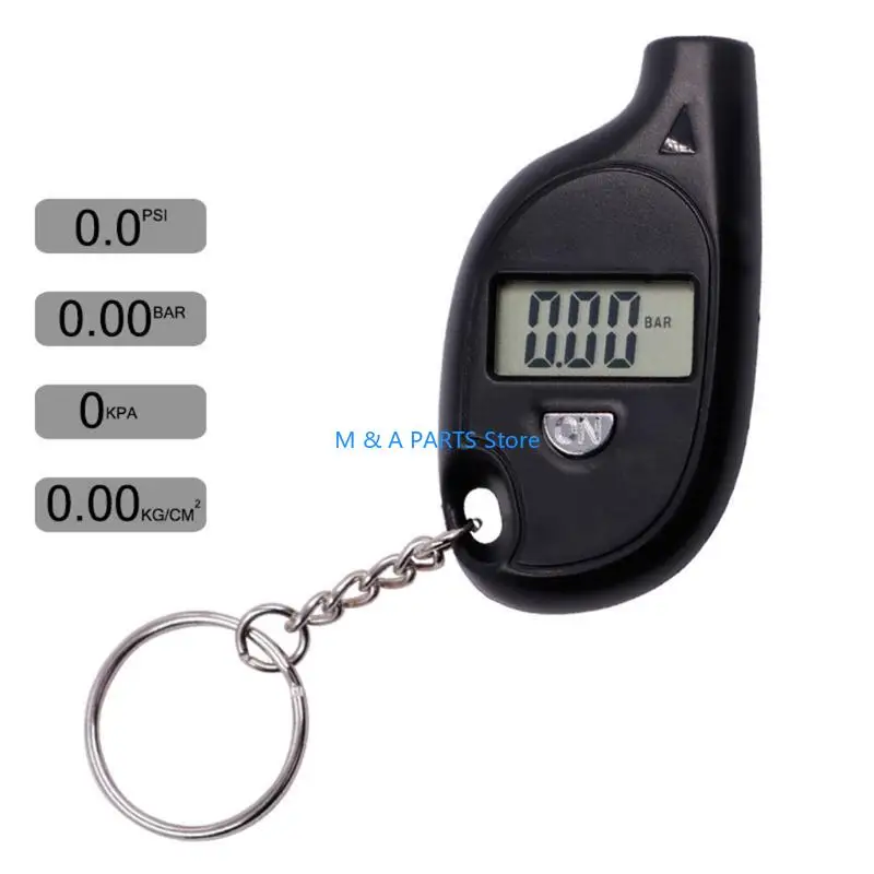 U1JF Digital Tire Pressão 4 unidades Medidor pneus LCD para carros motocicletas bicicletas