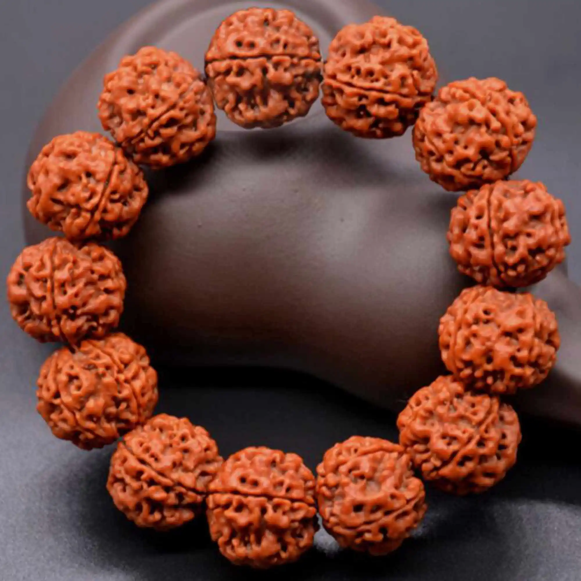 Indonesian Donkey Kong Bodhi with red skin on honeycomb dragon beads Wear Unique Charm Teens Adjustable Gift