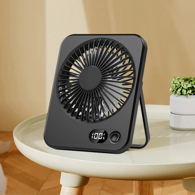 

Portable Desk Fan Mini USB Fan Foldable Small Desktop Fan with Power Display USB Rechargeable Portable Table Fan for Home Office