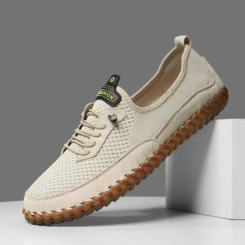 

Men Mesh Big Size Slip On Casual Sneakers Spring Summer New Soft Sole Non Slip Breathable High Quality Lightweight Running Shoes