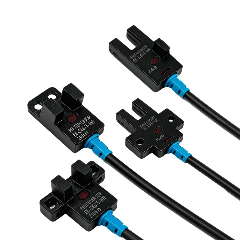 10Pcs Compatible with  EE‑SX670 U‑Slot Photoelectric Sensor NPN Groove Limit Switch with 1M Cable