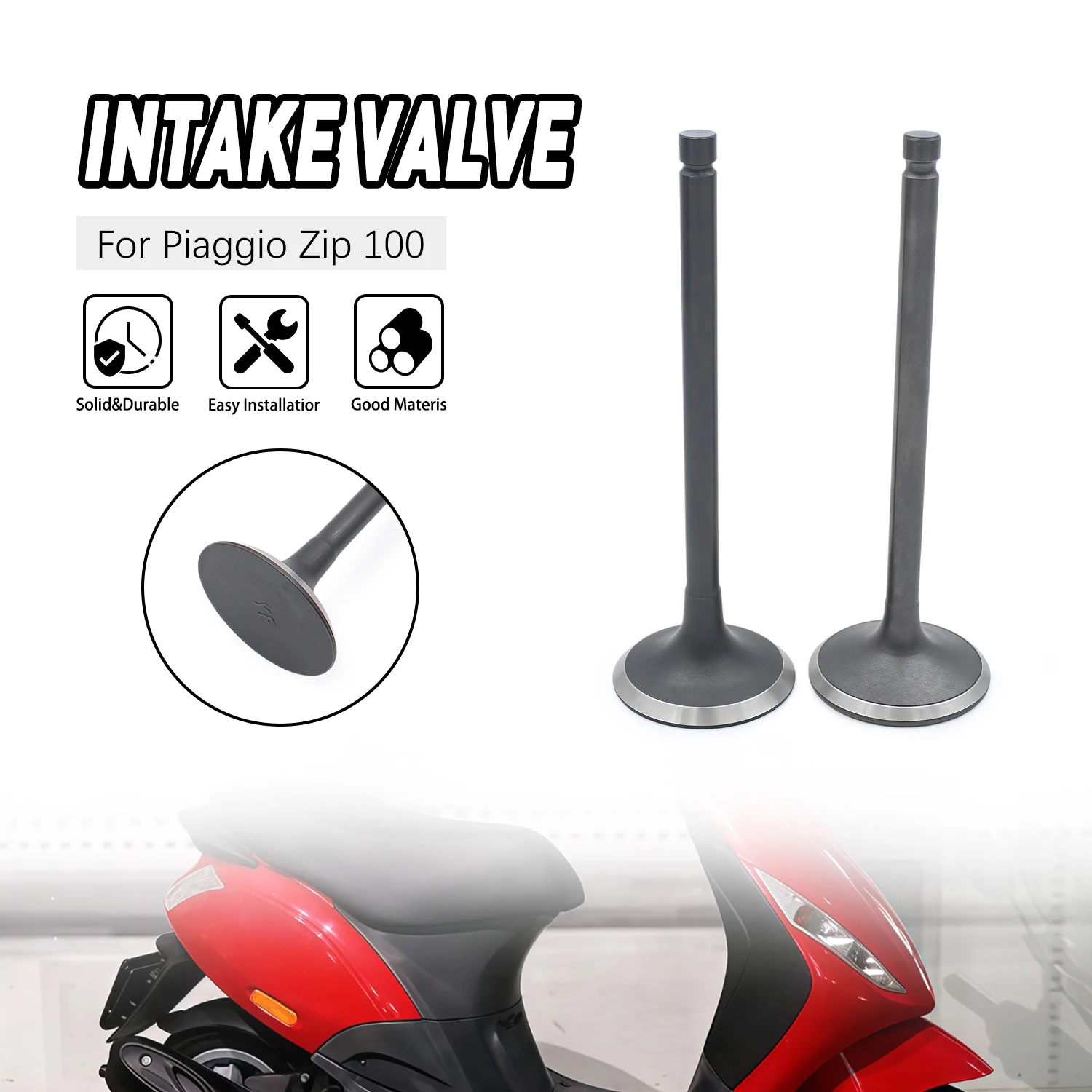 

Motorcycle Valve Rebuild Kit Intake Exhaust Valves For Piaggio Fly 100 LBMM53100 969752 Zip 100 LBMM25200 969753