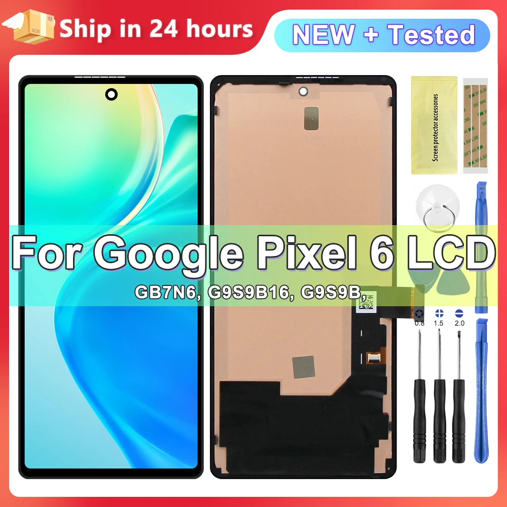 

6.4“ AMOLED Display For Google Pixel 6 LCD Touch Screen Digitizer Replacement Assembly For Pixel6 GB7N6 G9S9B16 LCD With Frame