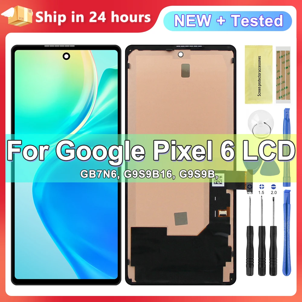 6.4“ AMOLED Display For Google Pixel 6 LCD Touch Screen Digitizer Replacement Assembly For Pixel6 GB7N6 G9S9B16 LCD With Frame