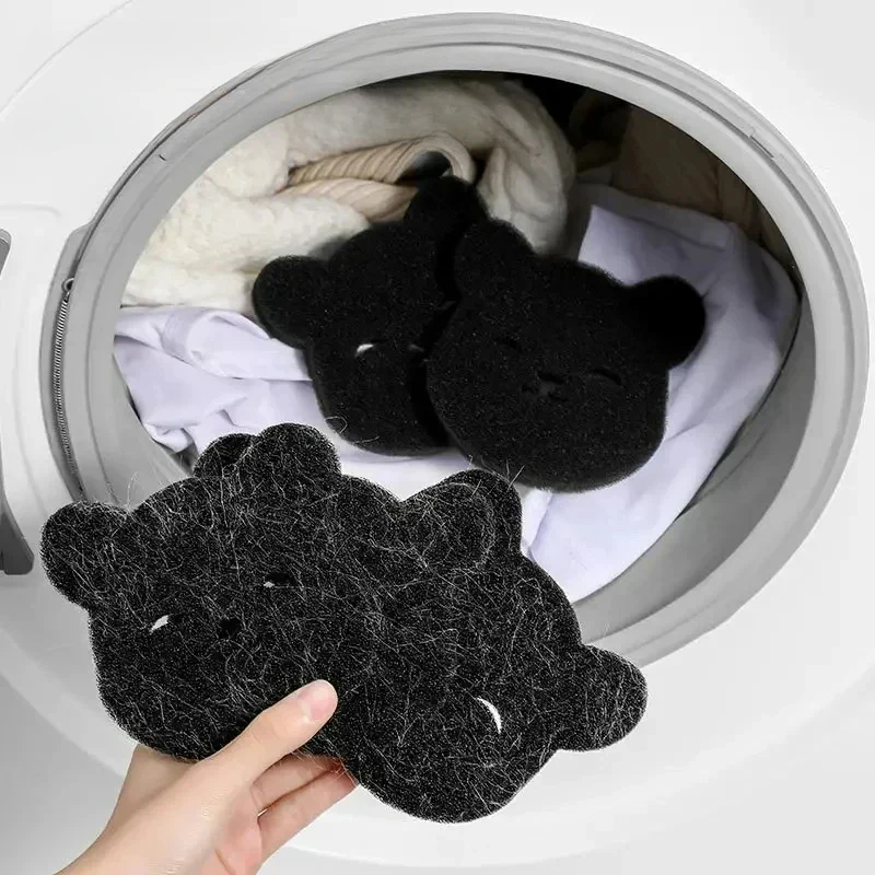 1-20PCS Pet Hair Remover Bear Shape Laundry Ball Washing Machine Lint Catcher Reusable Clothes Sofa Cat Dog Hair Cleaning Sponge