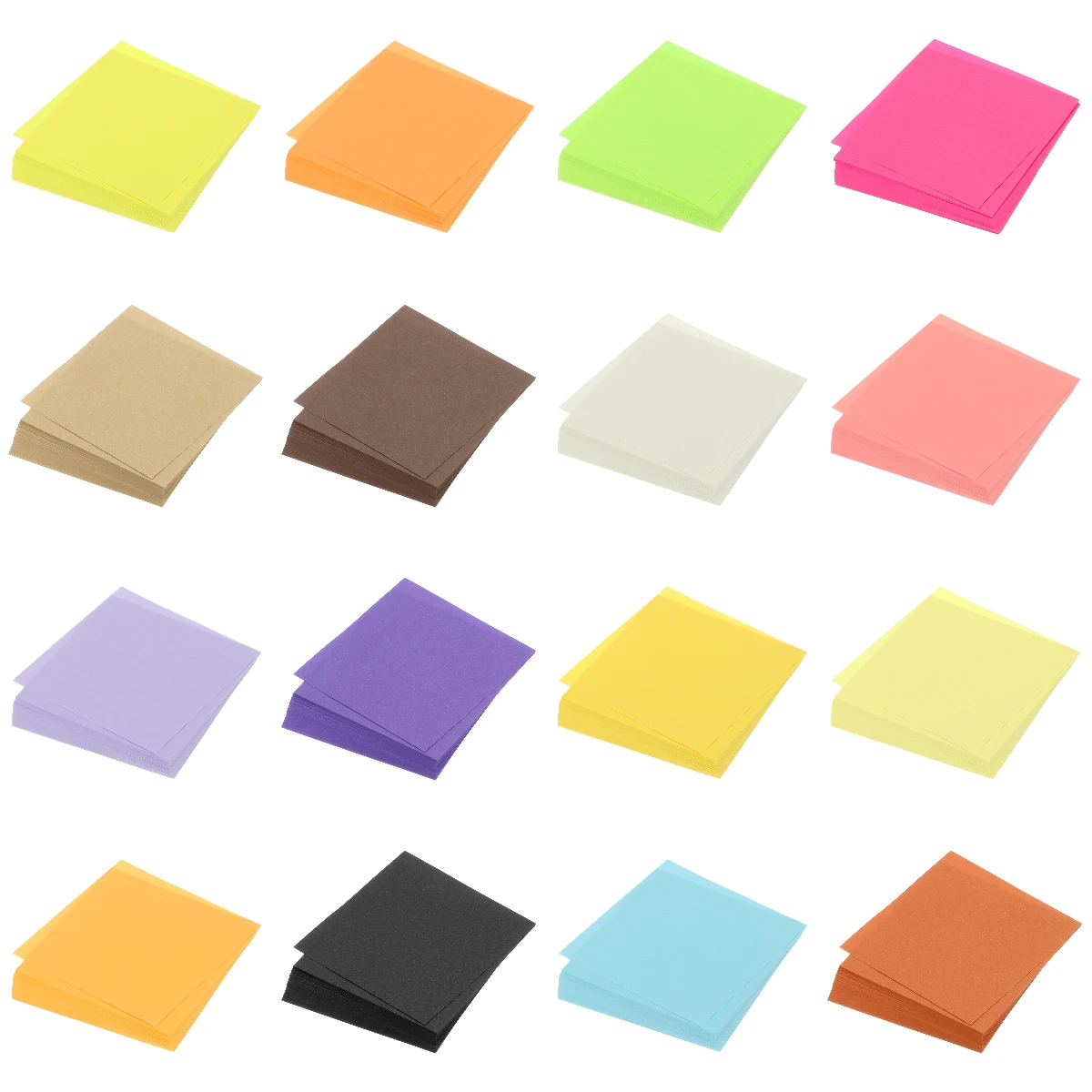 Uxcell 100 hojas de papel de Origami de 10x10cm, papeles plegables cuadrados de doble cara para manualidades, regalos, decoración de álbumes de recortes, bricolaje, hecho a mano