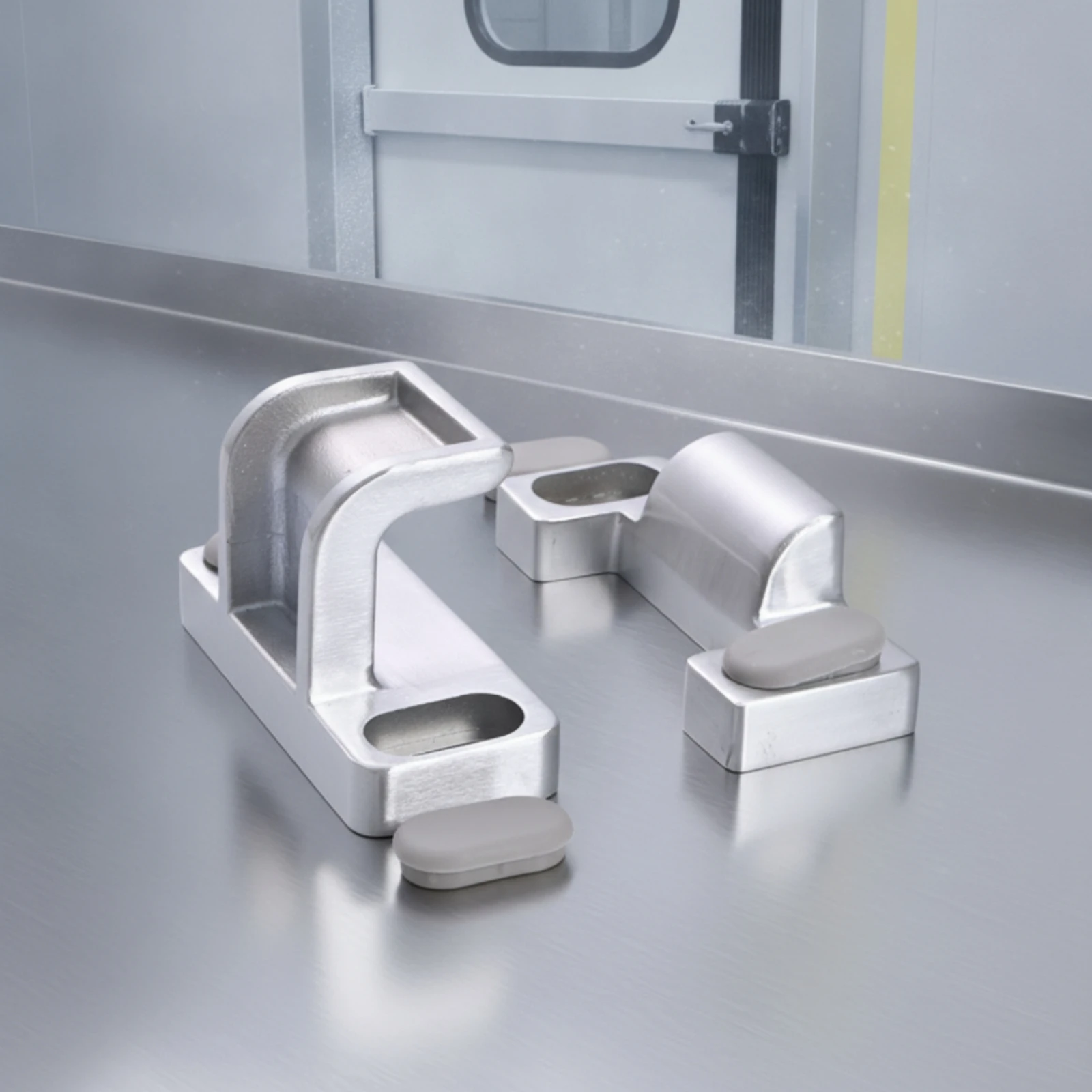 Sliding Door Compression Assembly Machined Body Door-Side Pressure Bracket Industrial Hardware Cushioned Pads for Cold Room