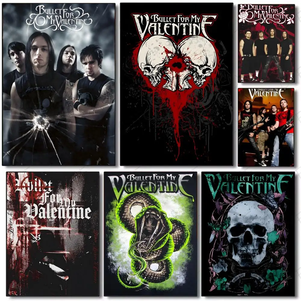 Aggressive Metal Band B-Bullet For My Valentine Poster Painting Wall Art Mural for Living Room Home Decor and Gifts